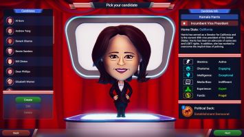 Choose between countless in-game Candidates.